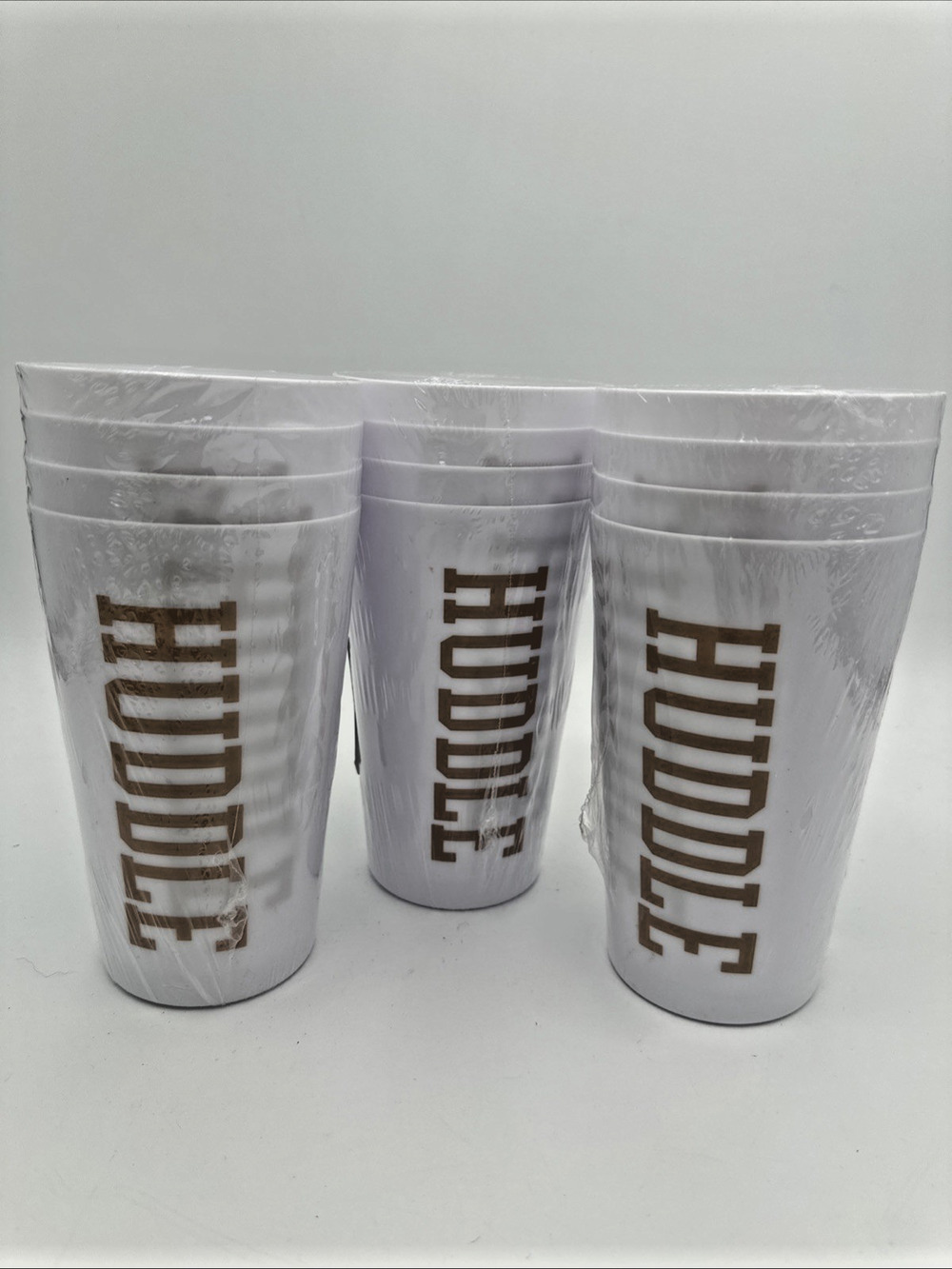 Football 32OZ “HUDDLE” Plastic Party Cup Set Of 12